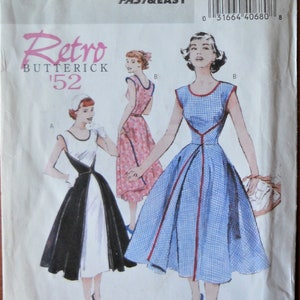 slim fit dress slacks 1952 Dress D50-8835 – EvaDress Patterns main image 1