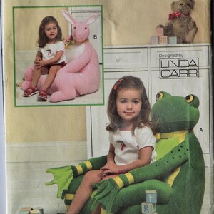 Vogue 8467.  Child animal chairs pattern.  Child's bunny and frog overstuffed chairs pattern.  Uncut