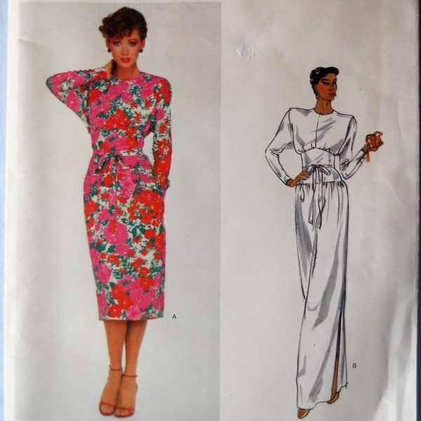 Vogue 2351.  Givenchy evening gown pattern.  Vintage 80's Givenchy Vogue Paris Original gown pattern.  Givenchy couture gown.  SZ 8 Uncut