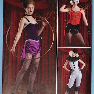 Simplicity 8972.  Dance hall   burlesque costume pattern.  Dance, circus, clown costume pattern.