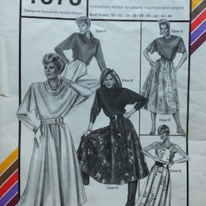 May include: A Stretch & Sew 1578 sewing pattern envelope titled The Traveler, featuring illustrations of various garment styles including dresses and tops with different sleeve lengths and skirt silhouettes, with bust sizes 30 through 46 listed.