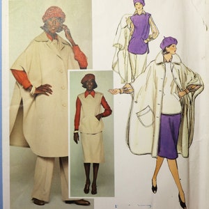 Vogue 1376.  Vintage 1976 Nina Ricci poncho, top, skirt, pants, blouse pattern.  Nina Ricci Vogue Paris Original pattern. SZ 10 Uncut