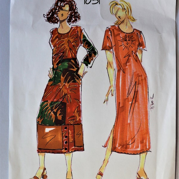 Paw Prints 1031   Four Seasons Dress pattern.  Pullover shift dress pattern. Stencil, applique dress. SZ XS-5X.  Uncut