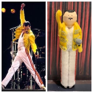Freddie Mercury Clothespin Ornament