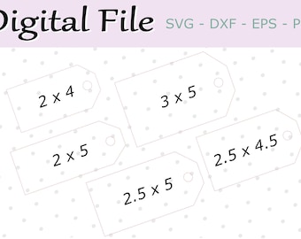 Modèle d'étiquettes pour cadeaux de Noël découpées au laser, fichier SVG (téléchargement numérique)