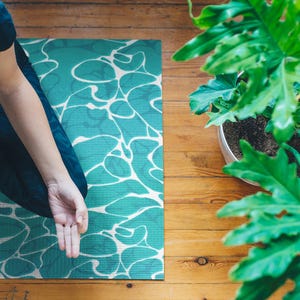 Foam Yoga Mat, Walk on Anime Water Design, Exercise Mat, Fitness Gear, Workout Accessories, Meditation Pad, Relaxation Tool