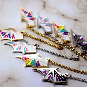 LGBTQIA+ Pride Enamel Collar Pins: Rainbow, Bi, Pan, Trans, Nonbinary, Aro, Ace, Lesbian Flags