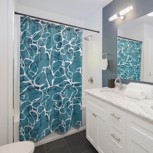 Anime Water Shower Curtains, Japanese Cartoon Bath Decor, Otaku Bathroom Accessories, Fantasy Anime Home Goods, Anime Fan Gift