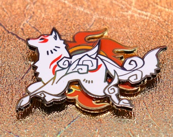 HARD Enamel PIN : Okami, Amaterasu, japanese mythology, dog