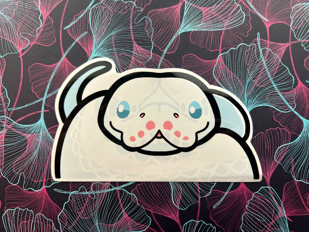 Blue eyed lucy ball python decal passenger pal sticker for reptile