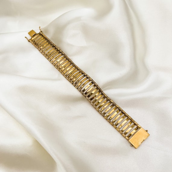 Gold Vermeil Ladder Link Bracelet/7 1/2"/Gorgeous! - image 4