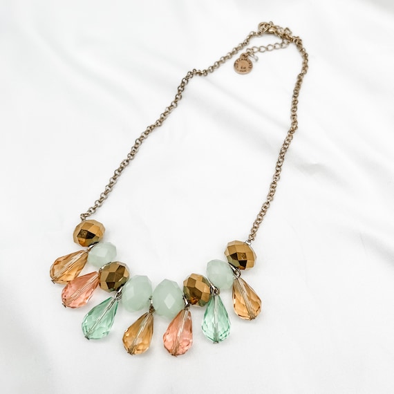 1970s Liz Claiborne Pastel Bead Necklace/Springti… - image 3