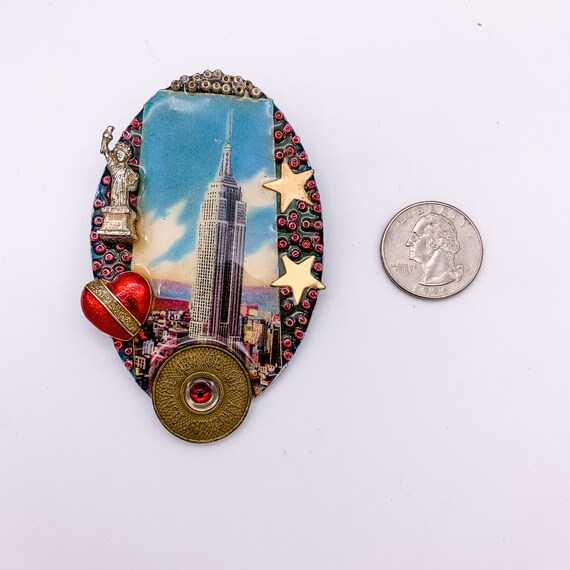 1996 Handcrafted New York City Pin/Statue of Liberty/… Gem