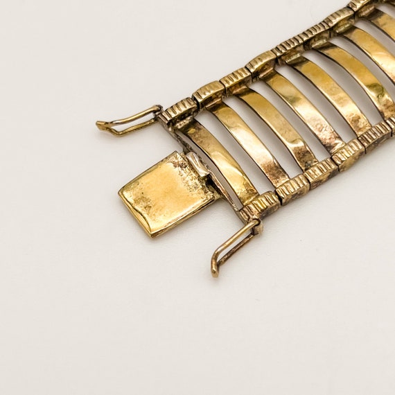 Gold Vermeil Ladder Link Bracelet/7 1/2"/Gorgeous! - image 6