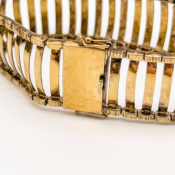 Gold Vermeil Ladder Link Bracelet/7 1/2"/Gorgeous! - image 8