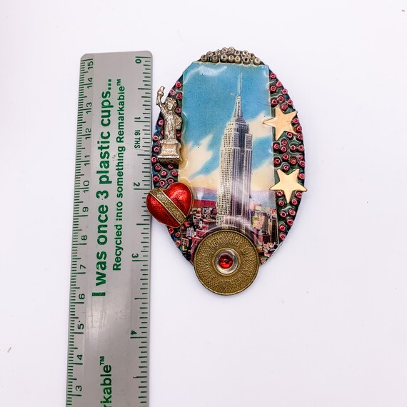 1996 Handcrafted New York City Pin/Statue of Liberty/… Gem