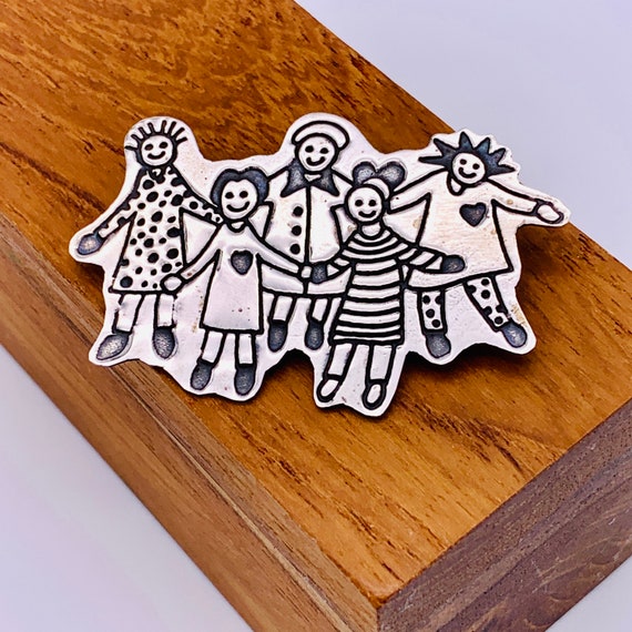 Sterling Silver Save-the-Children Brooch/Pin EFS … - image 3