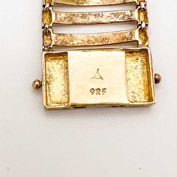 Gold Vermeil Ladder Link Bracelet/7 1/2"/Gorgeous! - image 7
