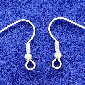 50 pcs 925 Sterling Argent Plaqué Acier Inoxydable Français Crochets d’oreille 25x20mm