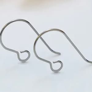 Titanium  Ear Wires Hooks Hypoallergenic 10/24/50 PCs