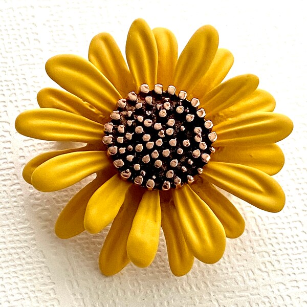Sunflower Brooch Etsy