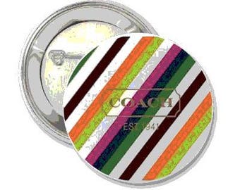 2.25 Inch Pin Back Button - Coach, - FREE SHIPPING