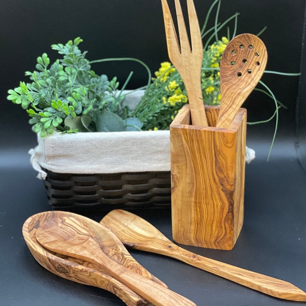 Olive Wood Utensils Etsy
