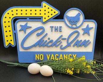 Chicken, Chicken Sign, Coop Signs, Country Sign, Chickens, Chick-Inn, Wood Sign, Laser Sign