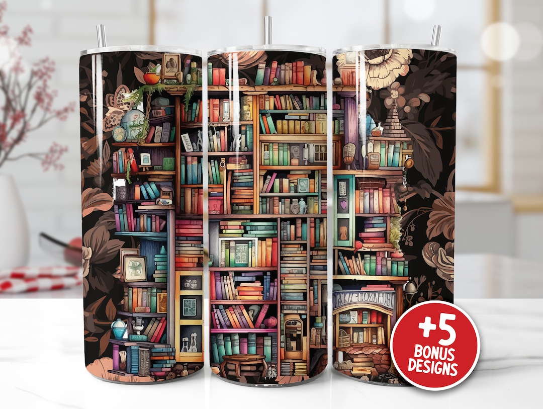 Library Tumbler Librarian Tumbler 20oz Skinny Tumbler Reading Tumbler ...
