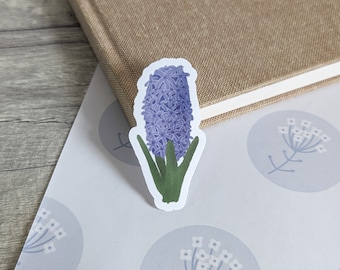 Hyacinth Sticker | Flower Illustration | Hyacinth Die-cut Sticker | Alison Jane Designs