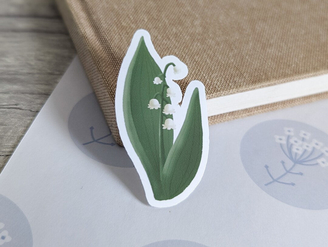 Lily of the Valley Sticker Flower Illustration Lilyofthevalley Die