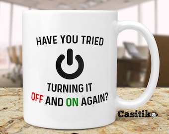 Funky NE Ltd Don't Panic Just Turn It Off And On Again IT Crowd Coffee Mug Funky NE Ltd Don't Panic Just Turn It Off And On Again IT Crowd Coffee Mug