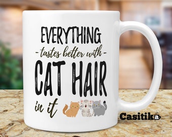 Cat Hair Coffee Mug: Novelty Gift for Cat Lovers