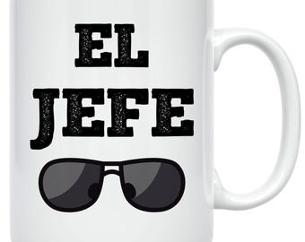 El Jefe Coffee Mug: Funny Spanish Boss Appreciation Gift
