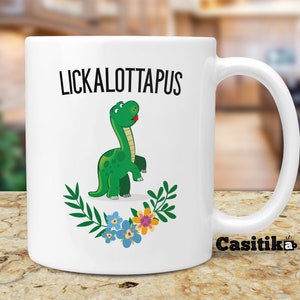 Funny Lesbian Gifts. Lickalottapus LGBT Coffee Mug. Gift Idea for Gay Girlfriend or Friend on Her Birthday or Anniversary.