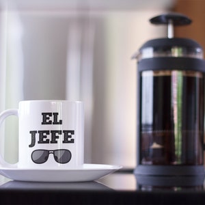 Gift Idea for Boss. El Jefe Coffee Mug. Funny Quote in Spanish for The Bosses. Regalo para Tu Jefe. image 3