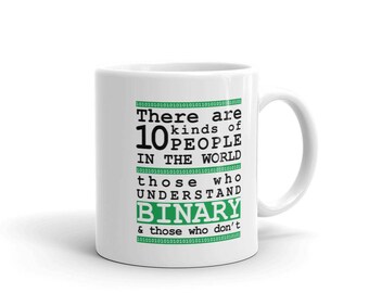 Binary Code Coffee Mug: Programmer Gift, 11oz/15oz