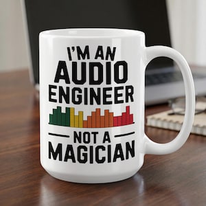 Personalized Audio Engineer Mug, Funny Sound Engineer Gift, Music Producer Coffee Cup, Studio Professional Tech Joke Custom Name Mug