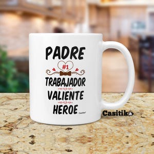 Regalos Para Papa. Dia Del Padre Regalos. Padre Trabajador Valiente Heroe Mug. Tazas Para El Dia Del Padre. Tumbler for Cumpleaños.