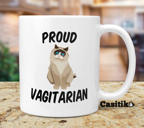 Funny Lesbian Coffee Mug: Proud Vagitarian LGBT Gift