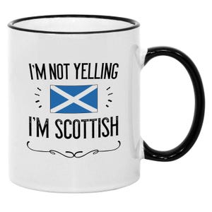 Funny Scottish Mug: I'm Not Yelling, Scotland Flag Gift imagem 2