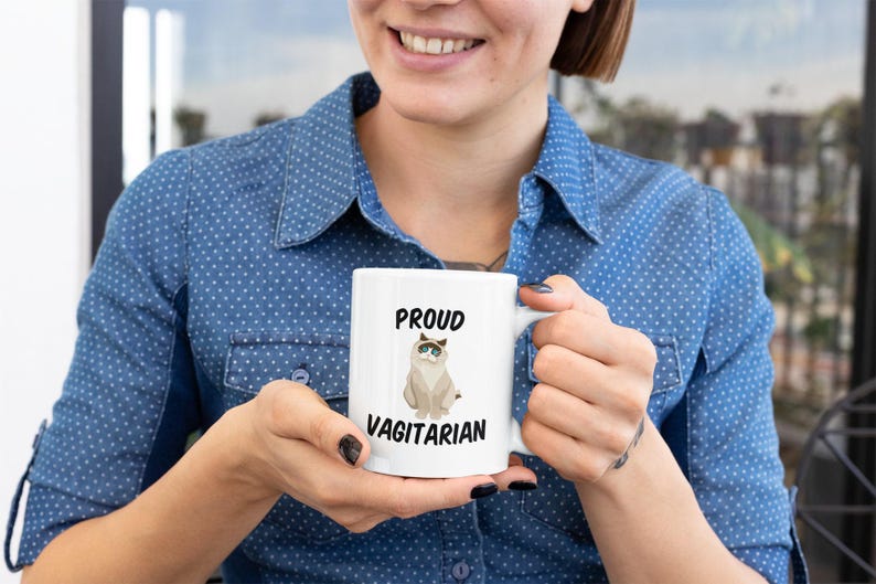 Funny Lesbian Coffee Mug: Proud Vagitarian LGBT Gift image 2