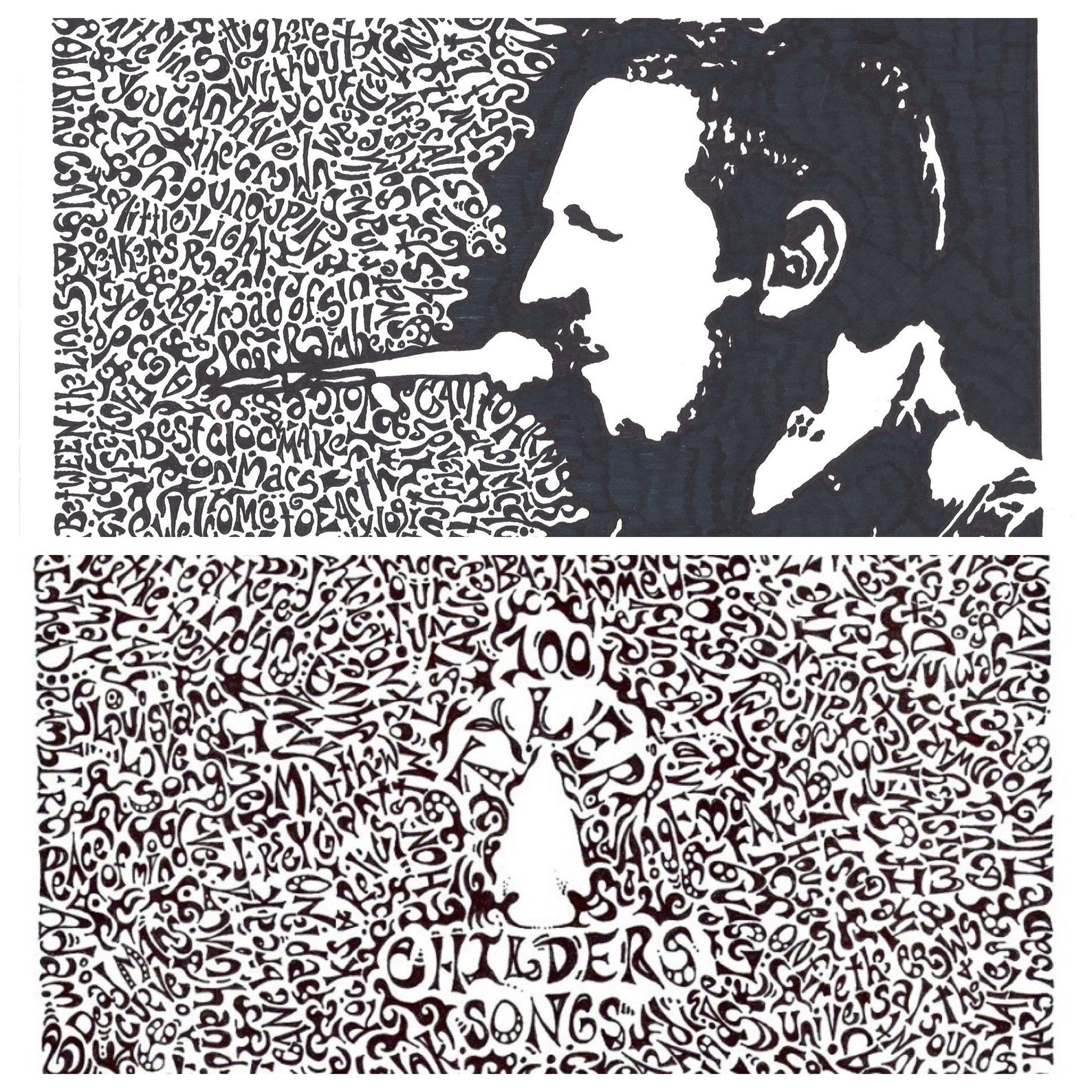 Tyler Childers and Sturgill Simpson Drawing Etsy