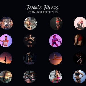 Female Fitness Instagram Highlight Covers | IG Story Highlight Icons | Healthy Lifestyle | Fit Women IG Covers