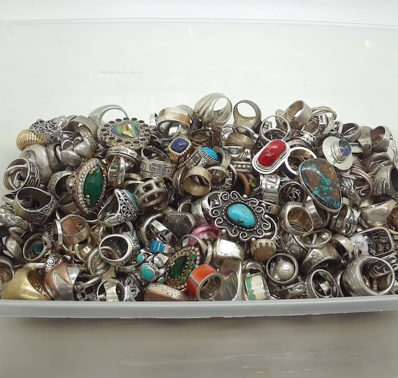 Sterling Silver 925 Lot Jewelry ~ South American Silver Rings Pendent