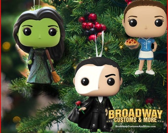 Broadway Pop Acrylic Ornaments (up to 5" tall, 2D flat, acrylic) ** PLEASE Read All Descriptions **