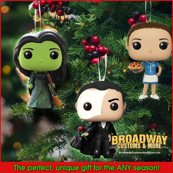 Broadway Pop Acrylic Ornaments (up to 5" tall, 2D flat, acrylic) ** PLEASE Read All Descriptions **