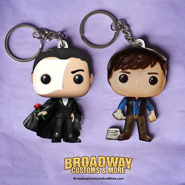 Broadway Pop Acrylic Keychains (up to 2.75” tall, flat 2D, acrylic) ** Read All Descriptions **