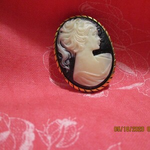 Black and White Cameo pendant