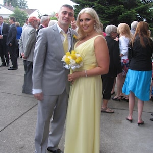 Sorella Vite Sun Yellow evening gown bridesmaids dress graduation dress